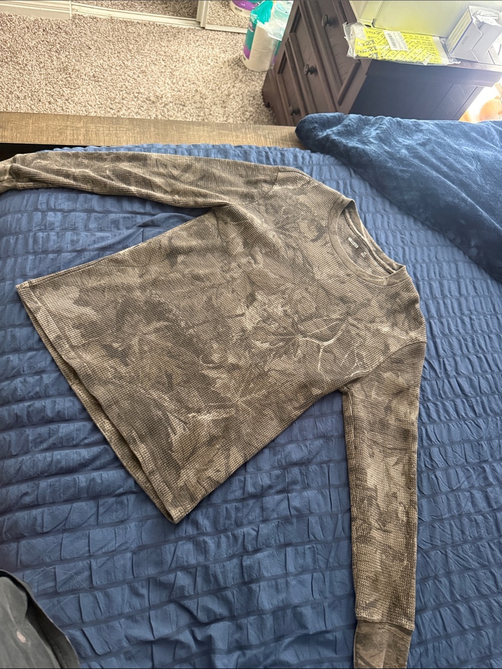 Hollister Mens Long-Sleeve Thermal Top - Camo